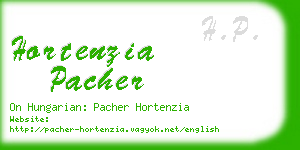 hortenzia pacher business card